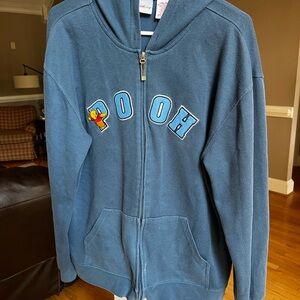 Disney Blue Winnie the Pooh Zip-Up Hoodie